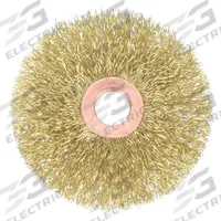 WEILER Wire Wheel Brush: Crimped Brass, 1 1/2" Dia x 1/4" Wd, 3/8" Arbor, 0.005" Fill (MPN 93833). Key specifications — Brand: WEILER.