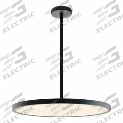 AFX Decorative Pendant: 23 5/8 in Dia, 1 in Ht, Black, 3,375 lm - Edge Pendant Lights