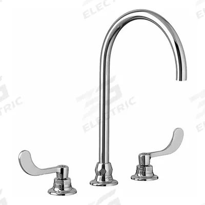 AMERICAN STANDARD Gooseneck Kitchen/Bathroom Faucet: Monterrey, Brass, Chrome Finish - Widespread Handle Bathroom Faucets