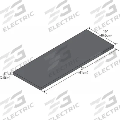 INSTOCK Shelf: 24 in Overall Lg, 16 in Overall Wd, 1 in Overall Ht, Phenolic - Lab Shelves & Components