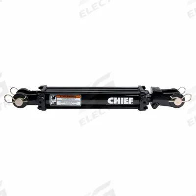 CHIEF Hydraulic Cylinder: 4 in Bore Dia., 16 in Stroke Lg, #8 SAE Port Size - Heavy-Duty Tie-Rod Cylinders