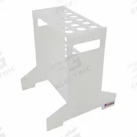 Tube Rack: 8 1/2 in Overall Wd, 10 in Overall Ht, 7 7/8 in Overall Lg, Polypropylene, White (MPN 103215-0000). Key specifications — Material: Polypropylene; Mounting Location: Benchtop; Color: White; Product Type: Hydrometer Rack; Total Holding Capacity: (18) Places; Brand: DYNALON.