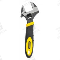STANLEY Adjustable Wrench: Alloy Steel, Black Oxide, 6 in Overall Lg, 1 in Jaw Capacity (MPN 90-947). Key specifications — attr309359: Black Oxide; attr324924: STANLEY; attr309358: Alloy Steel.