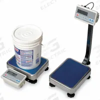 A&D WEIGHING Industrial Bench Scale: 11 7/8 in x 15 in, Not IP Rated, Column-Mounted (MPN FG-60KAM). Key specifications — Connection Ports: RS-232C; Readability: 0.005 kg/0.01 lb; Brand: A&D WEIGHING; Weighing Surface Material: Stainless Steel.
