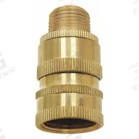 SANI-LAV Quick Connect Hose Adapter: Brass, Brass, 2 in Overall Lg, 3/4 in Inlet Connection Size (MPN N18). Key specifications — Inlet Connection Type: GHT; Brand: SANI-LAV; Color/Finish: Brass; Includes: Quick Disconnect; Material: Brass; Product Type: Hose Adapter.