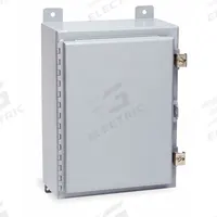 WIEGMANN Enclosure: Steel, 20 in x 20 in x 8 in, NEMA 12/13, Solid Cover, Hinged (MPN N12202008). Key specifications — Brand: WIEGMANN; Closure Method: Clamps; Knockouts: Not Included.