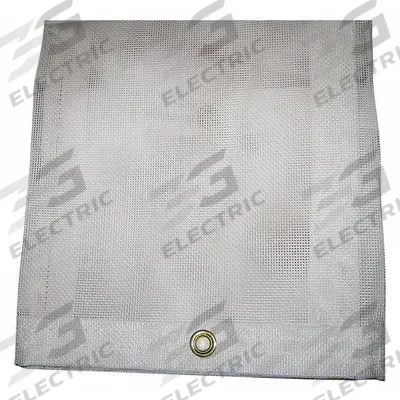 MAURITZON Tarp: 13.58 ft Lg, 11.5 ft Wd, Std Duty, 5 mil, Vinyl, White, 10 oz/sq yd - Mesh Tarps