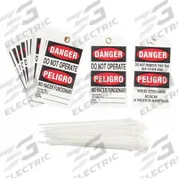 BRADY Danger Bilingual Tag: Danger, Danger Do Not Operate, Polyester, Write-On Surface, Danger, Tag (MPN TG400B)