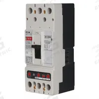 EATON Molded Case Circuit Breaker: 200 A Amps, 100kA at 240V AC, Fixed, ABC, Line/Load Lug, Std, HJD (MPN HJD3200). Key specifications — attr217792: HJD; attr196056: 100kA at 240V AC; attr196057: Fixed; attr196058: ABC; attr196059: Line/Load Lug; attr196061: 250A/J.