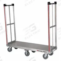 MAGLINER Platform Truck: 1,800 lb, 60 in L x 18 in W x 13 in H Deck, Rubber, 8 in Caster Dia, Smooth (MPN BDHK182). Key specifications — Brand: MAGLINER; Caster/Wheel Configuration: (4) Swivel; Color: Silver; Caster Wheel Width: 2 in.