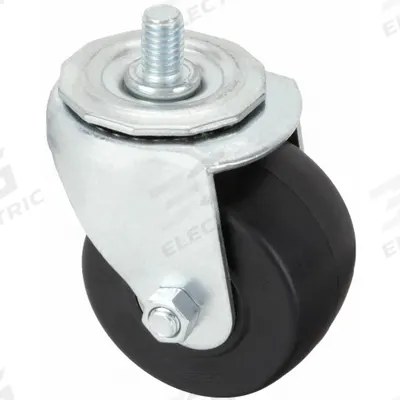 APPROVED VENDOR Stem Caster: Swivel, 3 in Wheel Dia., 1 3/4 in Wheel Wd, Polyolefin - Standard Threaded Stem Casters