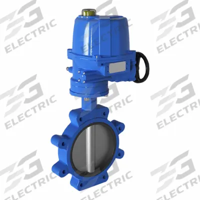 ABZ VALVES Butterfly Valve: For HVAC/Wastewater/Water Media, Ductile Iron, 120V AC - Ductile Iron General-Service Electric Butterfly Valves