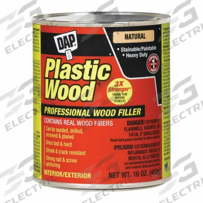 DAP Filler: Plastic Wood, 16 oz Container Size, Can, Natural - Wood Fillers