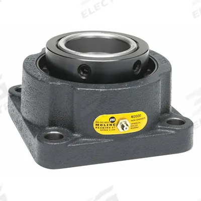 MOLINE BEARING Flange Bearing: Spherical Roller, 3 15/16 in Bore, Cast Iron, Set Screws - Flange-Mount Spherical Roller Bearings