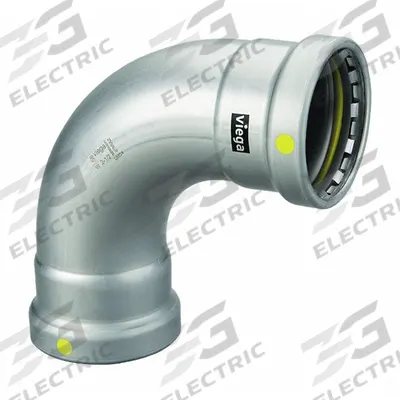 VIEGA MEGAPRESS Crimp Elbow Fitting: 2 1/2 in Pipe x 2 1/2 in Pipe Size, Press-fit x Press-fit - Gas Steel Press Pipe Fittings