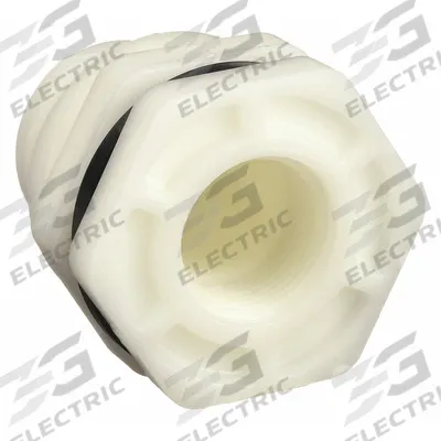 HAYWARD Bulkhead Tank Fitting: Polypropylene Body, 1 1/2 in Female NPT Threaded Inside - Polypropylene Through-Wall Fittings