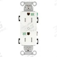 BRYANT Receptacle: Duplex, 5-15, White, 125V AC, 15 A, 2 Pole / 3 Wire (MPN CBRS15WWRTR)