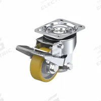 BLICKLE Plate Caster: Polyurethane Tread, Steel, 80 mm Wheel Dia, 117 mm Mounting Ht, Swivel, Slot (MPN 912428). Key specifications — Brand: BLICKLE.