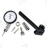 MITUTOYO Dial Test Indicator: 0 in to 0.008 in, Horizontal, Inch, +/-0.0001 in (MPN 513-407-10T). Key specifications — attr1200917: Dial Test Indicator; attr1184127: 513-407-10T; attr1184167: MITUTOYO; attr1184108: +/-0.0001 in; attr1184144: Certificate of Inspection.