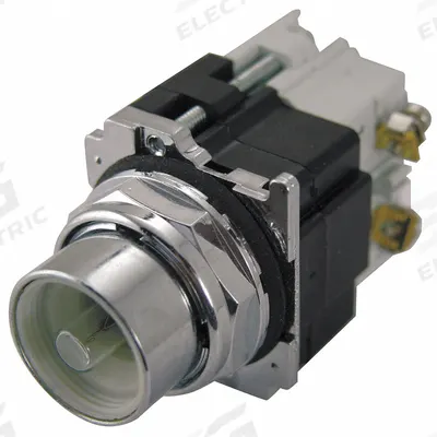 EATON Flush Push Button: 30 mm, Non-Metallic, Momentary, Transformer - Illuminated Flush-Mount Push-Button Operators