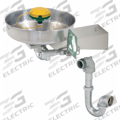 HAWS Plumbed Eyewash: Std, Wall Mnt, Eyes and Face Coverage, Covered - Wall-Mount Eyewash Stations