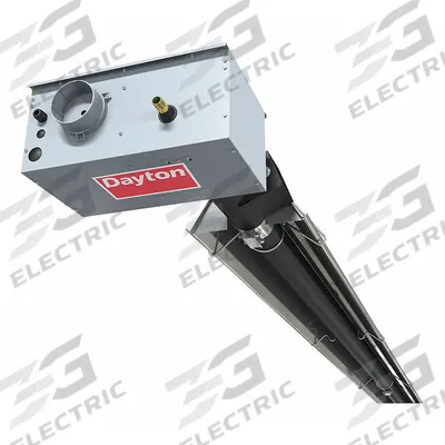 Dayton Gas Infrared Tube Heater: Natural Gas, 150,000 BtuH Heating Capacity Input - Suspended Infrared Tube Gas Ceiling Heaters