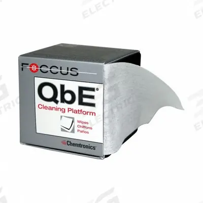 CHEMTRONICS Fiber Connector Cleaner: FC/SC/ST, Wipes, 3 in Product Lg, 200 Cleaning Cycles - Fiber Optic Connector Cleaning Wipes