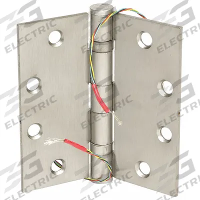 COMMAND ACCESS Electrified Hinge: Brass, 4 1/2 in Leaf Ht - Electrified Butt Hinges