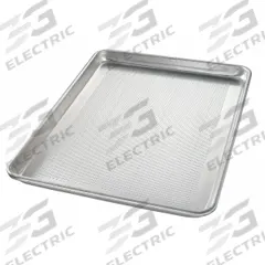 CHICAGO METALLIC Sheet Pan: Sheet Pan Pan, One Half Sheet Pan Size, Aluminum, Glazed, Perforated (MPN 40851). Key specifications — Bead Closure: Closed Bead; Coating: Glazed; Pan Style: Sheet Pan; Perforation: Perforated; Brand: CHICAGO METALLIC; Color: Silver; Material: Aluminum; NSF Certified: No.