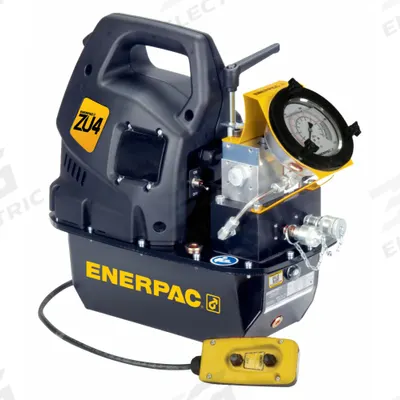 ENERPAC Hydraulic Electric Pump: 10,000 psi Max. Op Pressure, 60 cu in/min Max. Flow Rate - Corded High-Power Portable Electric Hydraulic Pump Units