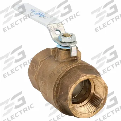 APOLLO Manual Two-Way Ball Valve: 1 1/4 in Size, Brass/Bronze, Straight, FNPT x FNPT - Bronze Ball Valves