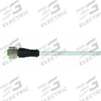 Cordset: M12 Female Straight X Bare Wire, 3 Pins, Gray, PVC, 5 m Cable Lg, 4 A Max Current (A) (MPN 7000-12181-2130500). Key specifications — Cable Jacket Color: Gray; End 1 Gender: Female; End 1 Mounting Orientation: Straight; End 2 Connection Type: Bare Wire; IP Rating: IP67; Brand: MURRELEKTRONIK; Wire Size: 22 AWG; Cable Jacket Material: PVC.