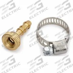 CHERNE Deflator with Clamp (Female End): Brass, 2.5 in Overall Lg, 0.5 in Overall Ht (MPN 055816). Key specifications — Includes: Clamp (Female End); Brand: CHERNE; Compatible Grainger Part Number: 3NVY6; Compatible Mfr Part Number: 274038; Material: Brass; Product Type: Deflator with Clamp.