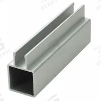 Double-Flanged Square Tube Profile: 1 in x 1 in, 12 ft Lg, 1 Open Slots, Aluminum, 1/4 in Slot Wd (MPN 9025-145). Key specifications — Series: Quick Frame; Product Type: Single-Flanged Tube Profile; Material: Aluminum; System of Measurement: Inch; Framing Type: Press-Fit; Manufacturer Part Number: 9025-145; Brand: 80/20; Finish: Anodized.