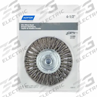 APPROVED VENDOR Wire Wheel Brush: Steel Stringer Bead, 4 1/2" Dia x 13/16" Wd - Weld-Cleaning Brushes for Carbon Steel