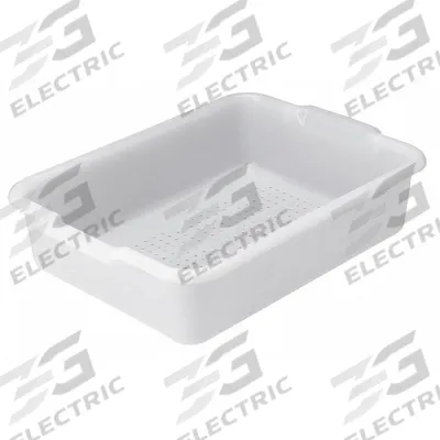 VOLLRATH Drain Tub: White, 5 in Overall Ht, 15 in Overall Wd, 20 in Overall Lg - Bus Tubs