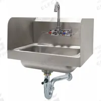 ADVANCE TABCO Hand Sink: 1 Stations, 5 in Bowl Dp, 14 in Bowl Lg, 10 in Bowl Wd, Faucet Included (MPN 7-PS-40). Key specifications — Includes Side Splash: Side Splash Included; Brand: ADVANCE TABCO.