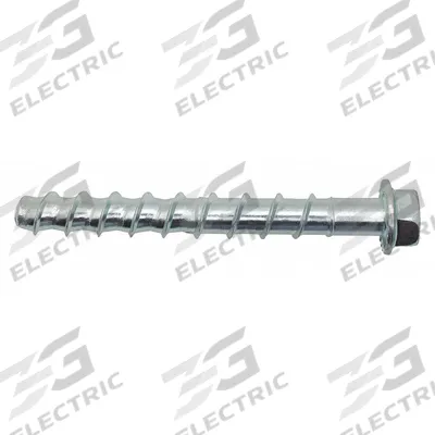 DEWALT Screw Anchor: 5 in Overall Lg, 1/2 in Dia, Steel, External Hex, Hex, Steel - Heavy-Duty Hex-Head Screw Anchors