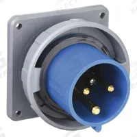 HUBBELL Pin and Sleeve Inlet: Blue, 250V AC, Single Phase, 30 A, 2 Pole, 3 Wire, IEC Grounding (MPN HBL330B6W). Key specifications — Brand: HUBBELL.
