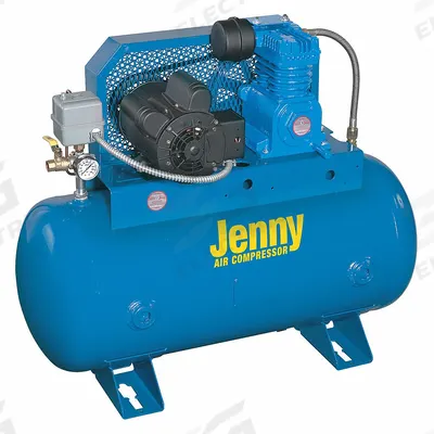 JENNY Fire Sprinkler Air Compressor: 1 hp, 1 Stage, Horizontal, 30 gal, 7.4 cfm - Fire Sprinkler Stationary Electric Air Compressors
