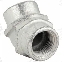 Elbow, 45 Degrees: Iron, Electroplated, 3/4 in Trade Size, Female to Female, NPT (MPN ELF45-75). Key specifications — Ends - Hazardous Fittings: 3/4 in FNPT x 3/4 in FNPT; Material: Iron; Finish: Electroplated; Brand: APPLETON ELECTRIC.