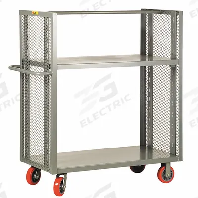 LITTLE GIANT Stock Truck: 3,600 lb, 4-Sided Lipped Lip - Dual-Side-Access Mesh-Wall Stock Trucks