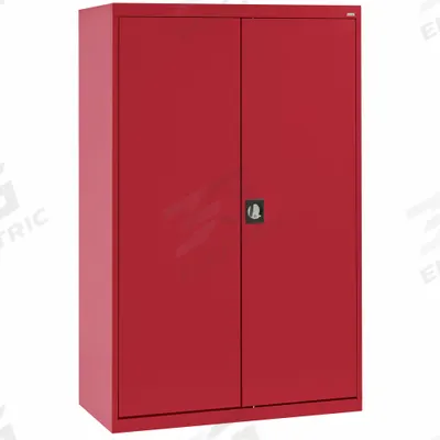 SANDUSKY Shelf Cabinet: 46 in x 24 in x 72 in, Recessed Handle & Keyed, 22 ga Panel Thick - Commercial Shelf Cabinets