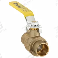 APPROVED VENDOR Manual Two-Way Ball Valve: 3/4 in, Brass, Straight, Sweat x Sweat, Two-Piece (MPN 107-844NL). Key specifications — Brand: APPROVED VENDOR; Handle: Lever.