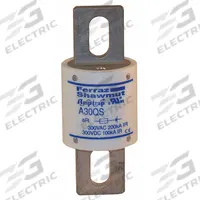 Semiconductor Fuse: A30QS Series, Fast-Acting, 400 A, 300 V AC, 300 V DC DC Volt Rating (MPN A30QS400-4). Key specifications — Series: A30QS; Brand: MERSEN; Voltage Type: AC/DC.