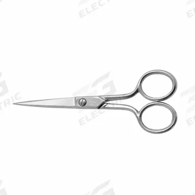 CLAUSS Scissors: Ambidextrous, 5 in Overall Lg, Straight, Steel, Pointed - All-Metal Scissors