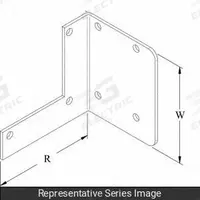 HAMMOND MANUFACTURING Wireway Bracket Hanger: 4 in Wd, 4 in Ht, 6 1/8 in Lg, 5 15/16 in Ht (MPN 1487CL2SS). Key specifications — Brand: HAMMOND MANUFACTURING; Material: Stainless Steel.