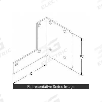 HAMMOND MANUFACTURING Wireway Bracket Hanger: 4 in Wd, 4 in Ht, 6 1/8 in Lg - Hangers for Corrosion-Resistant Washdown Wireways