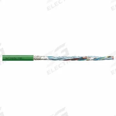 CHAINFLEX Measuring System Cable: (5) 20 AWG (0.5)/Pr 20 AWG (0.25), Green, PVC Jacket - Servo Motor Feedback Cables