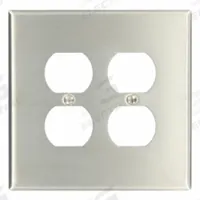 LEVITON Wall Plate: 2 Gang, Jumbo Size (MPN 84116-40). Key specifications — Brand: LEVITON; Material: Stainless Steel.